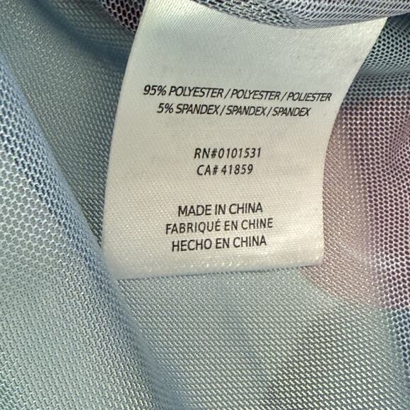 Disney Alice in Wonderland Mesh Graphic Crop Top Sz XL Long Sleeve Ruched Ruffle - Picture 7 of 8